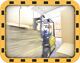 Sicherheits-/Verkehrsspiegel H600xB800mm Acryl,gelb/schwarz 22m
