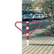 Feuerwehrpfosten,m.Bügel STA rot-weiß m.Bodenhülse m.Bügel