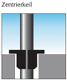 Bodenhalterung f.Fahnenmast-D.100mm Alu.m.Zentrierkeil CRONENBERG OH