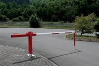 Wegesperre Sperrweite 6000mm m.Gegengewicht Alu weiß-rot z.Aufschrauben