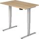 Schreibtisch Teda H635-1285xB1200xT800mm Eichedekor ger.Form elektr.höhenv.