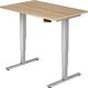 Schreibtisch Teda H635-1285xB1200xT800mm Eichedekor ger.Form elektr.höhenv.