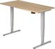 Schreibtisch Teda H635-1285xB1600xT800mm Eichedekor ger.Form elektr.höhenv.