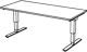 Schreibtisch Teda H635-1285xB1800xT800mm weiß ger.Form elektr.höhenv.