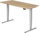 Schreibtisch Teda H635-1285xB1800xT800mm Eichedekor ger.Form elektr.höhenv.