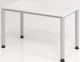 Schreibtisch H685-810xB1200xT670mm weiß ger.Form 4-Fuß HAMMERBACHER