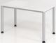 Schreibtisch H685-810xB1200xT670mm weiß ger.Form 4-Fuß HAMMERBACHER