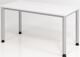 Schreibtisch H685-810xB1400xT670mm weiß ger.Form 4-Fuß HAMMERBACHER