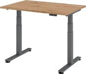 Schreibtisch Teda H635-1285xB1200xT800mm Asteichedek.Rechteckform elektr.höhenv.