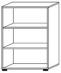 Regal Teda H1100xB800xT400mm Nussbaumdekor 3 OH