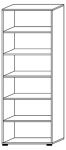 Regal Teda H2156xB800xT400mm Nussbaumdekor 6 OH