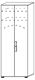 Schrank H2156XB800xT400mm m.2 Ablagefächer m.2 Türen lichtgrau Wellengriff