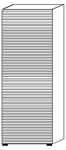 Rollladenschrank H2156xB800xT420mm Ahorndekor Rolllade silber