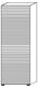 Rollladenschrank H2156xB800xT420mm Nussbaumdekor Rolllade silber