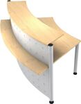 Grundtheke H1040-1120xB1715xT1000mm Ahorn rund 45 Grad