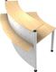 Grundtheke H1040-1120xB1715xT1000mm Ahorn rund 45 Grad