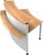 Grundtheke H1040-1120xB1715xT1000mm Nussbaum rund 45 Grad