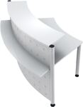Grundtheke H1040-1120xB1715xT1000mm lichtgrau rund 45 Grad
