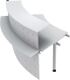 Anbautheke H1040-1120xB1715xT1000mm lichtgrau rund 45 Grad