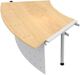 Anbautheke H680-760xB1715xT1000mm Ahron rund 45 Grad