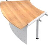Anbautheke H680-760xB1715xT1000mm Nussbaum rund 45 Grad