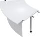 Anbautheke H680-760xB1715xT1000mm lichtgrau rund 45 Grad