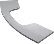 Bildschirmplatte B600xT210mm silber rund 45 Grad