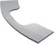 Bildschirmplatte B600xT210mm silber rund 45 Grad