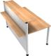 Grundtheke H1040-1120xB1715xT1000mm Nussbaum gerade