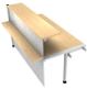 Anbautheke H1040-1120xB1715xT1000mm Ahorn gerade