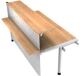 Anbautheke H1040-1120xB1715xT1000mm Nussbaum gerade