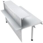 Anbautheke H1040-1120xB1715xT1000mm lichtgrau gerade