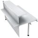 Anbautheke H1040-1120xB1715xT1000mm lichtgrau gerade