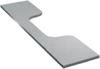 Bildschirmplatte B600xT210mm silber gerade