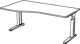 Schreibtisch H680-860xB1800xT1000/800mm lichtgrau Freiform R/L