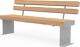 Parkbank BANK CUBE 80X100 DN/RL L2000xB615xH875mm Lärche 92kg natur MEILER