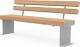 Parkbank BANK CUBE 80X100 DN/RL L2000xB615xH875mm Lärche 92kg natur MEILER