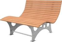 Parkbank WAVE-1,5/D L1500xB1300xH1100mm Lärche 70kg natur MEILLER