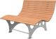 Parkbank WAVE-1,5/D M L1500xB1300xH1100mm Lärche 70kg natur MEILLER