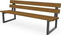 Parkbank L2000xB670xH770mm Fichte 60kg Bohlenstärke 40x120mm teak MEILLER
