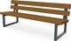 Parkbank L2000xB670xH770mm Fichte 60kg Bohlenstärke 60x120mm teak MEILLER