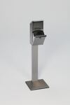 Standascher H1090xB310xT310mm silber VA VAR