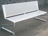 Parkbank L1990xB610xH860mm STA 86kg silber MEILLER