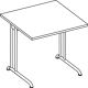 Schreibtisch Pro-B H720xB800xT800mm Buchedekor ger.Form Kufe