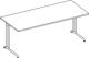 Schreibtisch Pro-B H720xB1800xT800mm weiß ger.Form Kufe
