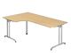 Schreibtisch Pro-B H720xB2000xT1200mm Ahorndekor Winkelf.R/L Kufe