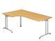 Schreibtisch Pro-B H720xB2000xT1200mm Buchedekor Winkelf.R/L Kufe