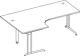 Schreibtisch Pro-B H720xB2000xT1200mm Nussbaumdekor Winkelf.R/L Kufe
