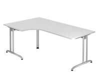 Schreibtisch Pro-B H720xB2000xT1200mm weiß Winkelf.R/L Kufe