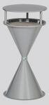 Standascher D445xH900mm silber m.Dach ASA-Kunststoff VAR